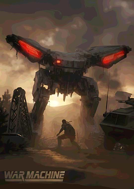 War Machine Mech and Soldier