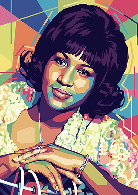Aretha Franklin Pop Art Portrait