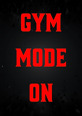 Gym Mode On Text Art