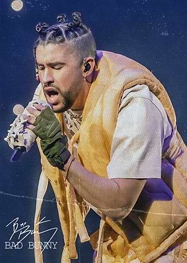 Bad Bunny Performing on Stage