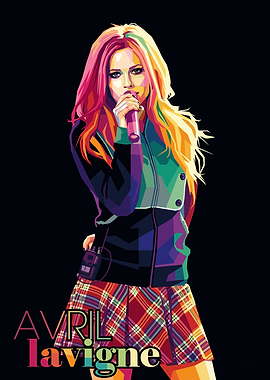 Avril Lavigne Pop Art Portrait