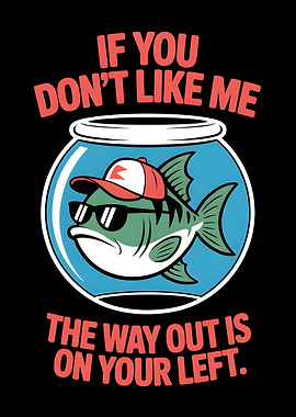 Funny Piranha Fish in a Bowl