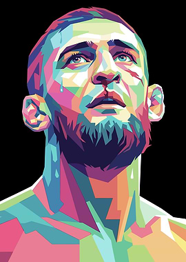 Khamzat Chimaev Pop Art Portrait
