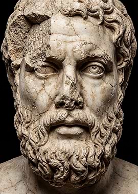 Ancient Marble Bust of a Man