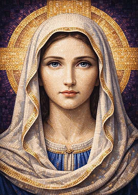 Mosaic Portrait of the Virgin Mary