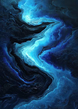 Celestial Current – Cosmic Abstract Wall Art