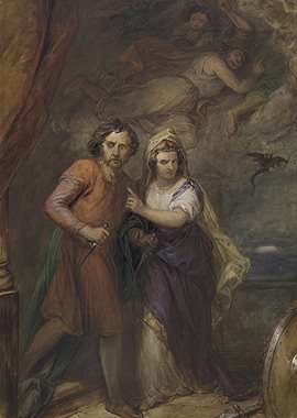Macbeth and Lady Macbeth in a Dramatic Scene