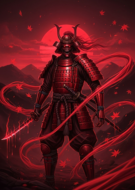 Red Samurai Warrior