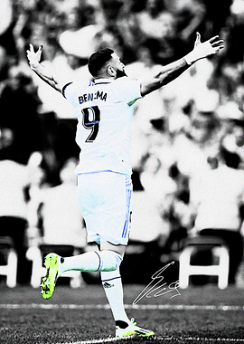 Karim Benzema celebrating a goal