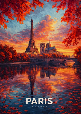 Parisian Autumn Sunset