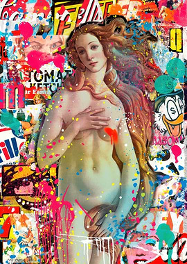Pop Art Venus with Graffiti