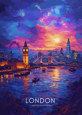 London Skyline at Sunset