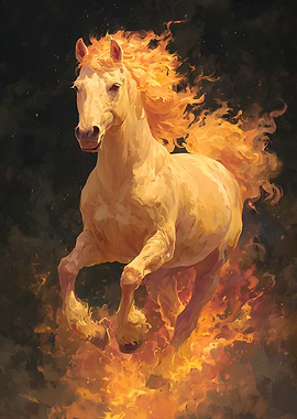 Fiery Horse Galloping