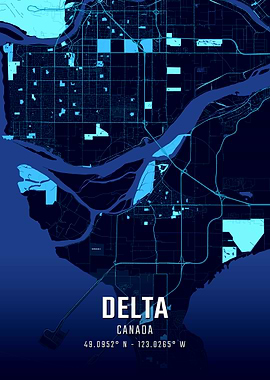 Delta Canada Midnight City Map