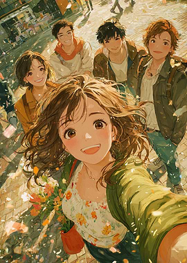 Group of friends taking a selfie