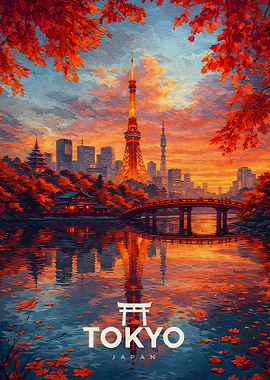 Tokyo Cityscape at Sunset