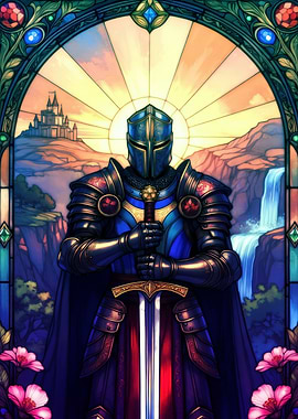 Knight in Stained Glass Armor
