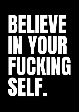 Believe in yourself text art