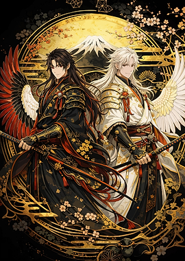 Samurai Warriors with Mount Fuji Background