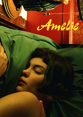 Amelie sleeping on a green pillow