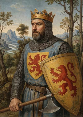 King with Crown and Axe