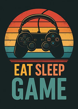 Eat Sleep Game Retro Controller
