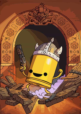 Bullet Kin with Viking Helmet and Gun