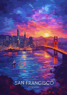 San Francisco Skyline at Sunset