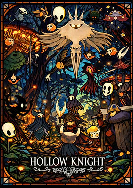 Hollow Knight Stained Glass Poster