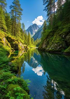 Mountain River Landscape