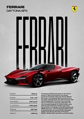 Ferrari Daytona SP3 Poster