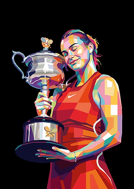 Sabalenka Tennis Champion Pop Art