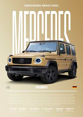Mercedes-Benz G580 Car Poster