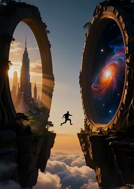 Man leaps through portal to galaxy