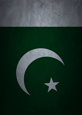 Pakistan Flag Crescent Moon Star