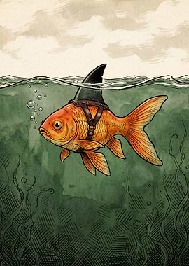 Goldfish with Shark Fin Costume