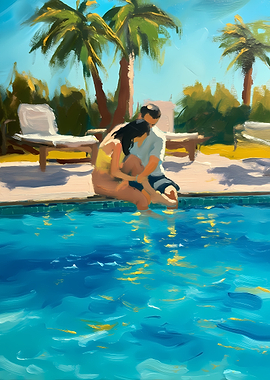 Couple by the Pool