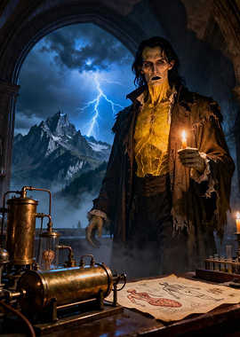 Frankenstein's Monster in a Laboratory