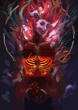 Fiery Ribcage and Heart