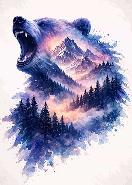 Bear Mountain Landscape Watercolor