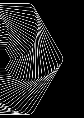 Abstract Hexagonal Geometric Pattern