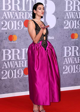 Dua Lipa at the Brit Awards 2019