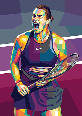 Sabalenka Tennis Player Celebration