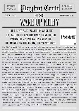 Playboi Carti Wake Up Filthy