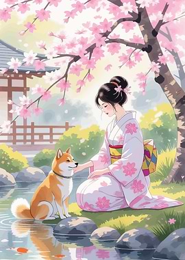 Misty Mount Fuji Landscape Kimono