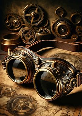 Steampunk Goggles and Gears