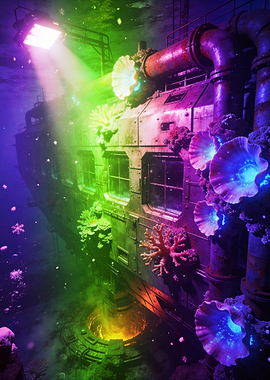 Benthic Construct: A Bioluminescent Cyberpunk Abyss