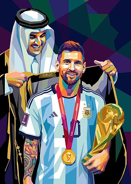 Messi receives World Cup trophy