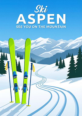 Ski Aspen Poster