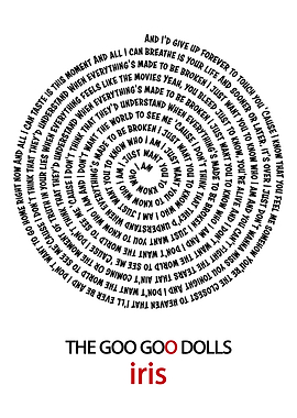 The Goo Goo Dolls Iris Lyrics Art